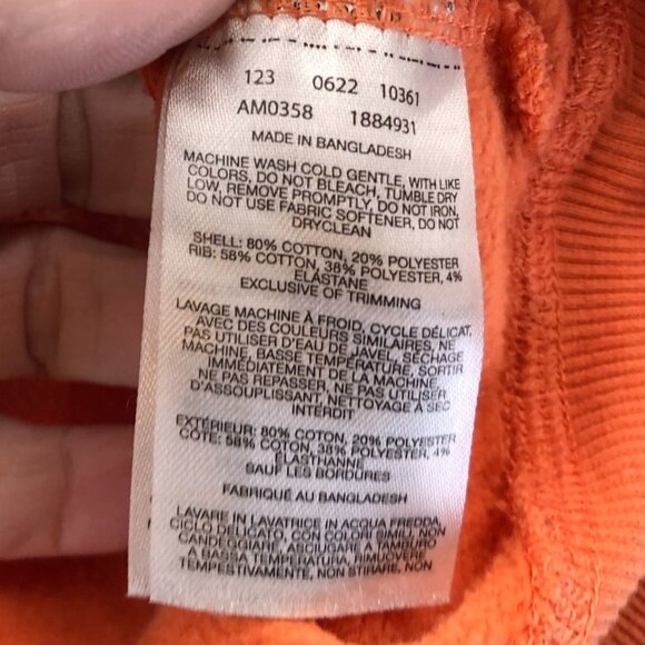 Columbia Womens Sweatshirt Medium Orange Long Sleeve Crew Neck Pullover Casual - Picture 9 of 14